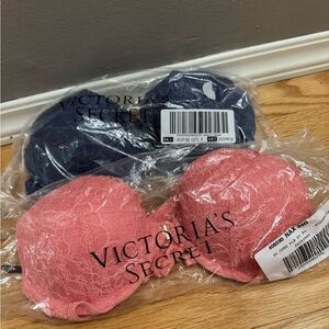Victoria's Secret Lace Bras in Pink and Navy